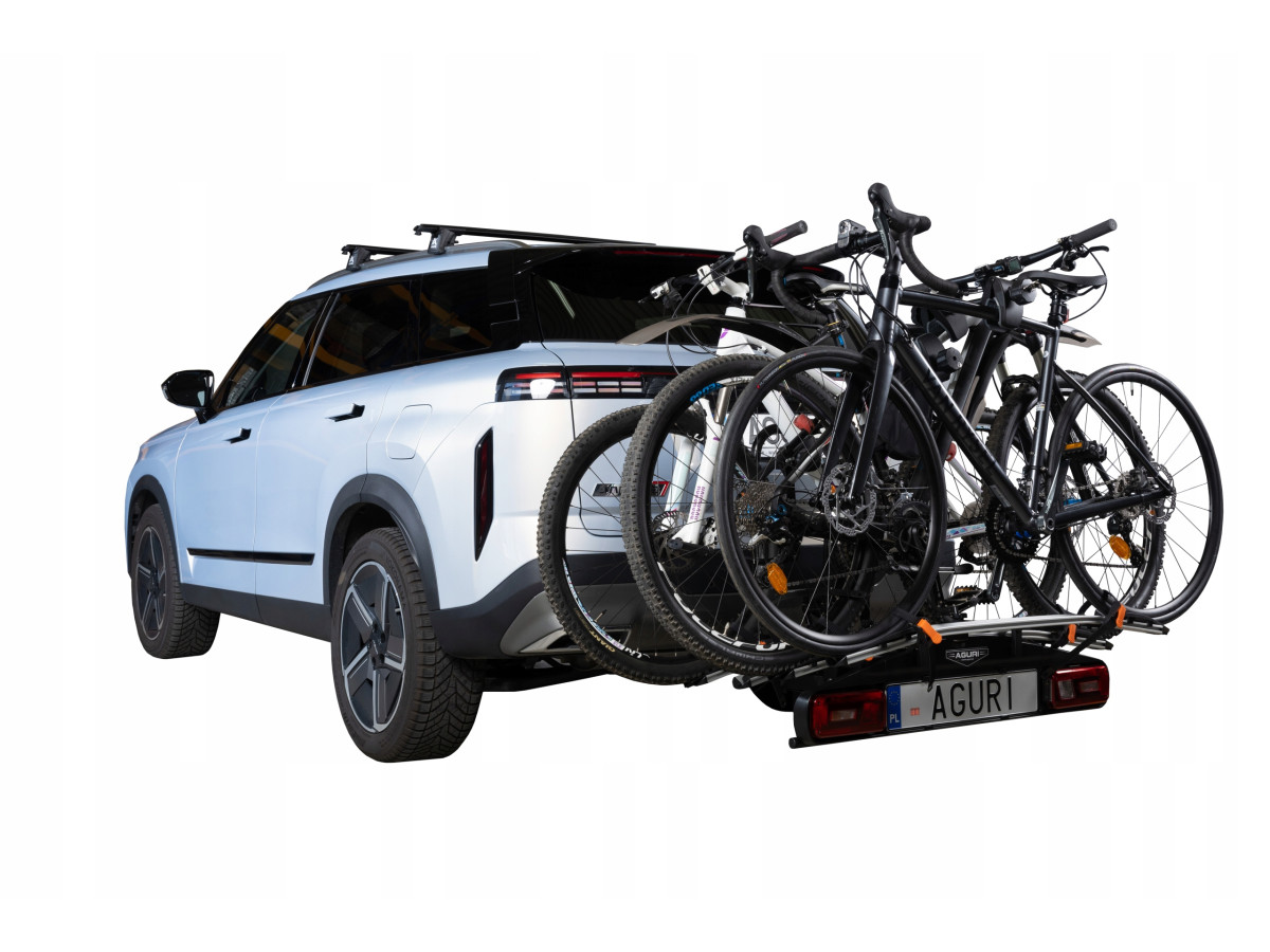 BAGAŻNIK ROWEROWY NA HAK AGURI ACTIVE BIKE PRO 4 ROWERY UCHYLANY 13PIN