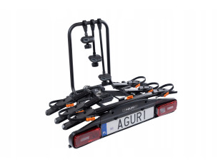 BAGAŻNIK ROWEROWY NA HAK AGURI ACTIVE BIKE PRO 3 13-PIN UCHYLANY ZAMYKANY