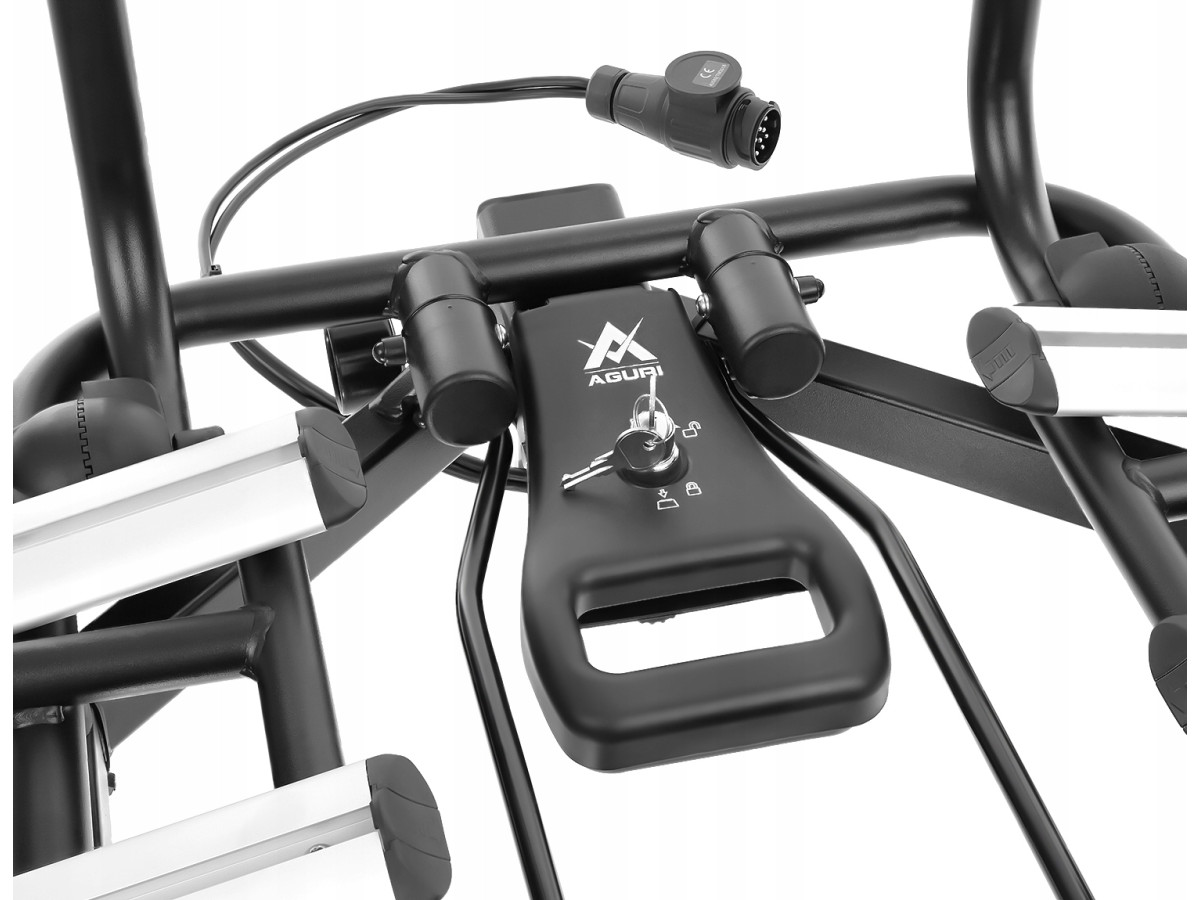 BAGAŻNIK ROWEROWY NA HAK AGURI ACTIVE BIKE PRO 3 13-PIN UCHYLANY ZAMYKANY