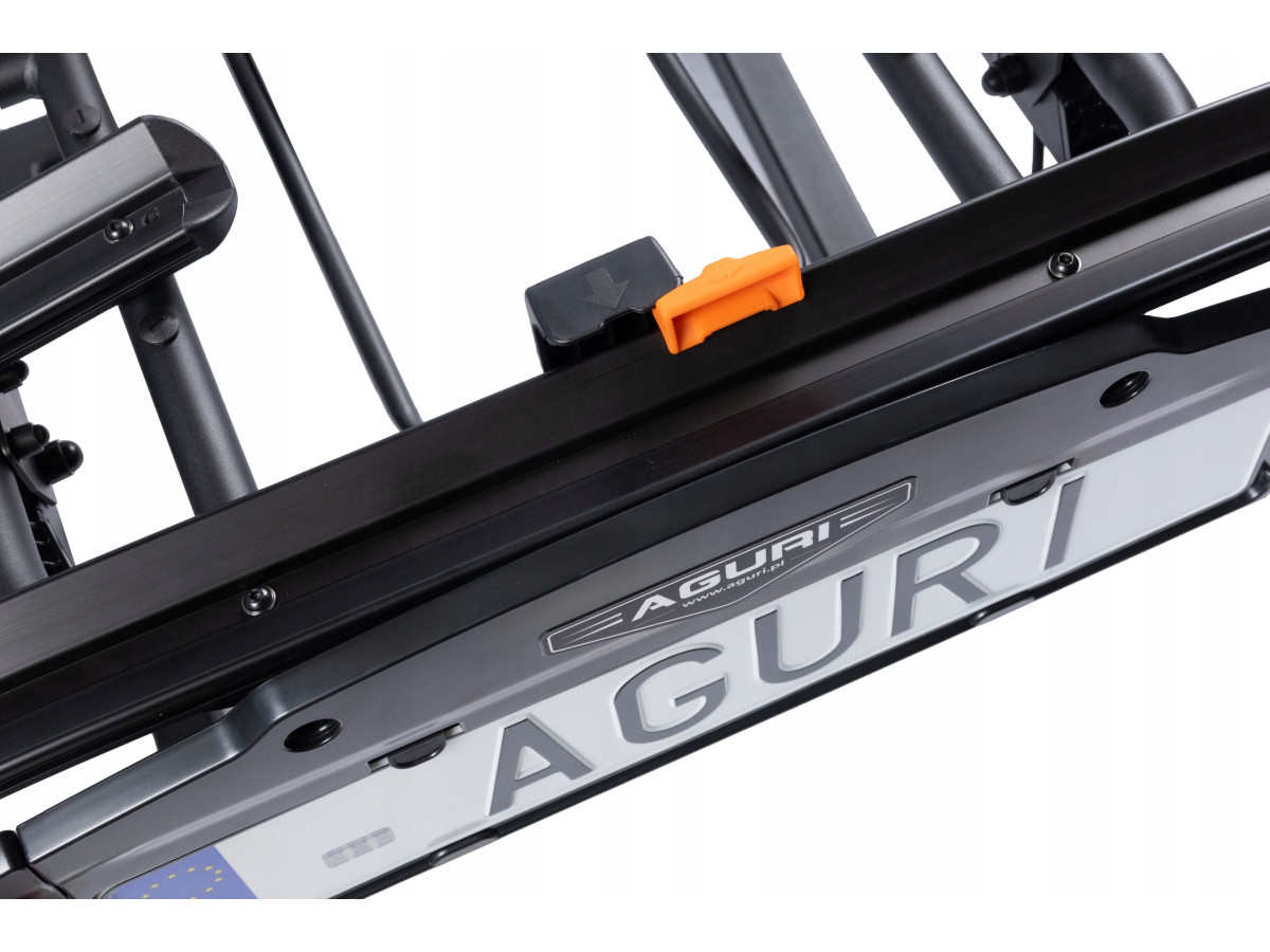BAGAŻNIK ROWEROWY NA HAK AGURI ACTIVE BIKE PRO 3 13-PIN UCHYLANY ZAMYKANY