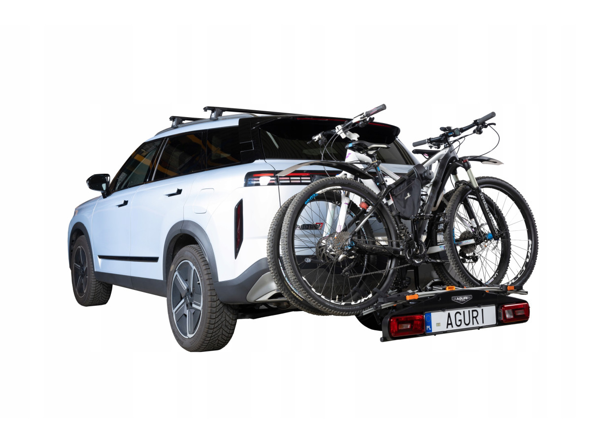 BAGAŻNIK ROWEROWY NA HAK AGURI ACTIVE BIKE PRO 3 13-PIN UCHYLANY ZAMYKANY