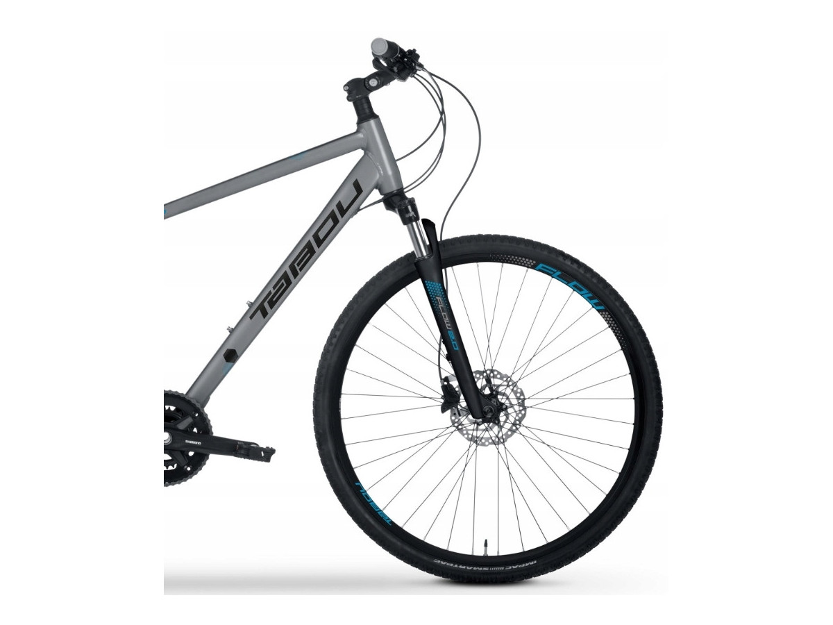 ROWER CROSSOWY TABOU FLOW 3.0 RAMA 19 ALIVIO 2X9 HYDRAULIKA GREY/BLUE