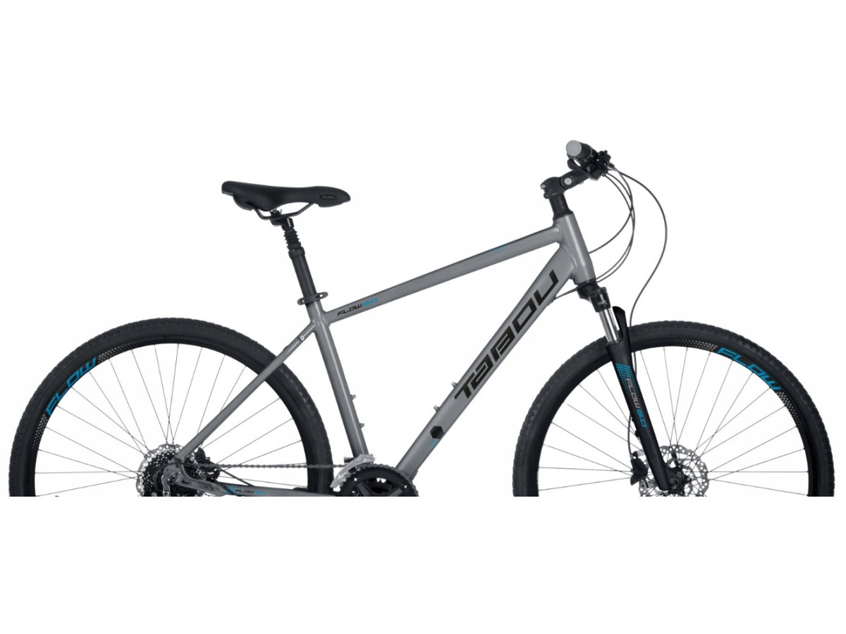 ROWER CROSSOWY TABOU FLOW 3.0 RAMA 19 ALIVIO 2X9 HYDRAULIKA GREY/BLUE