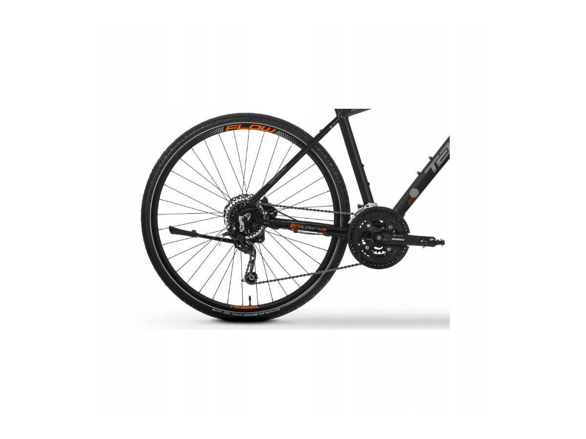 ROWER CROSSOWY TABOU FLOW 4.0 RAMA 19 ALIVIO 3X9 HYDRAULIKA BLACK/ORANGE