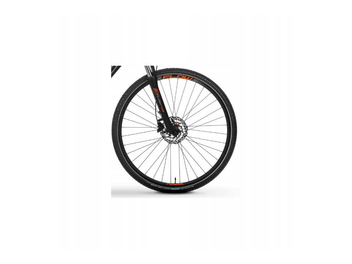 ROWER CROSSOWY TABOU FLOW 4.0 RAMA 21 ALIVIO 3X9 HYDRAULIKA BLACK/ORANGE