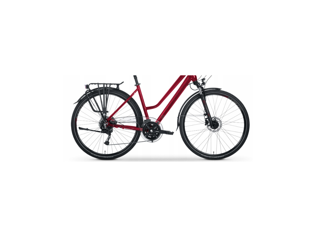 ROWER TREKKINGOWY TABOU KINETIC 4.0 RAMA 21 ALIVIO 2X9 HYDRAULIKA RED/BLACK