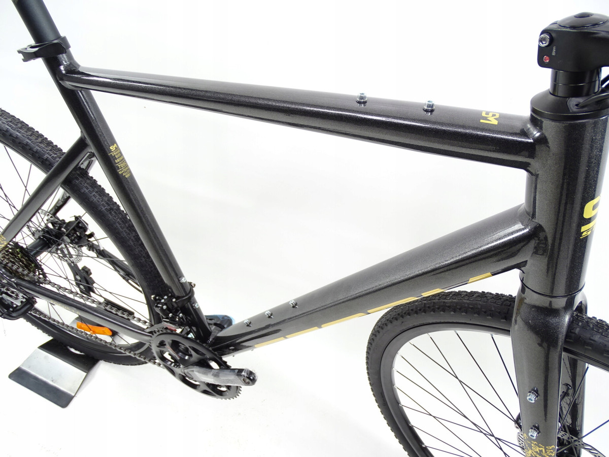 ROWER GRAVEL STORM FOCUS 28 1.0 RAMA 54CM SHIMANO 2X7 TARCZE GRAFIT/ZŁOTY