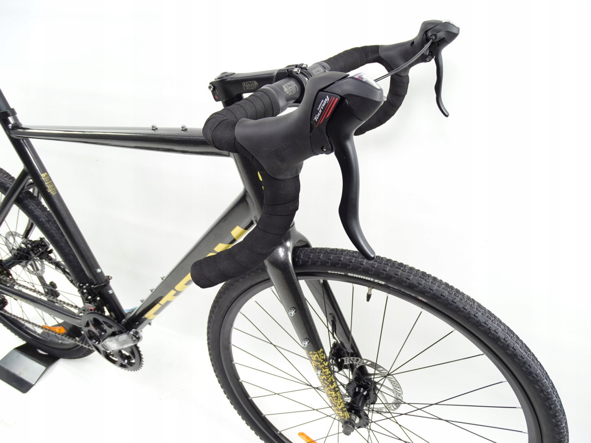 ROWER GRAVEL STORM FOCUS 28 1.0 RAMA 54CM SHIMANO 2X7 TARCZE GRAFIT/ZŁOTY