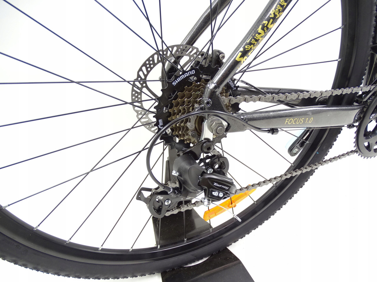 ROWER GRAVEL STORM FOCUS 28 1.0 RAMA 54CM SHIMANO 2X7 TARCZE GRAFIT/ZŁOTY