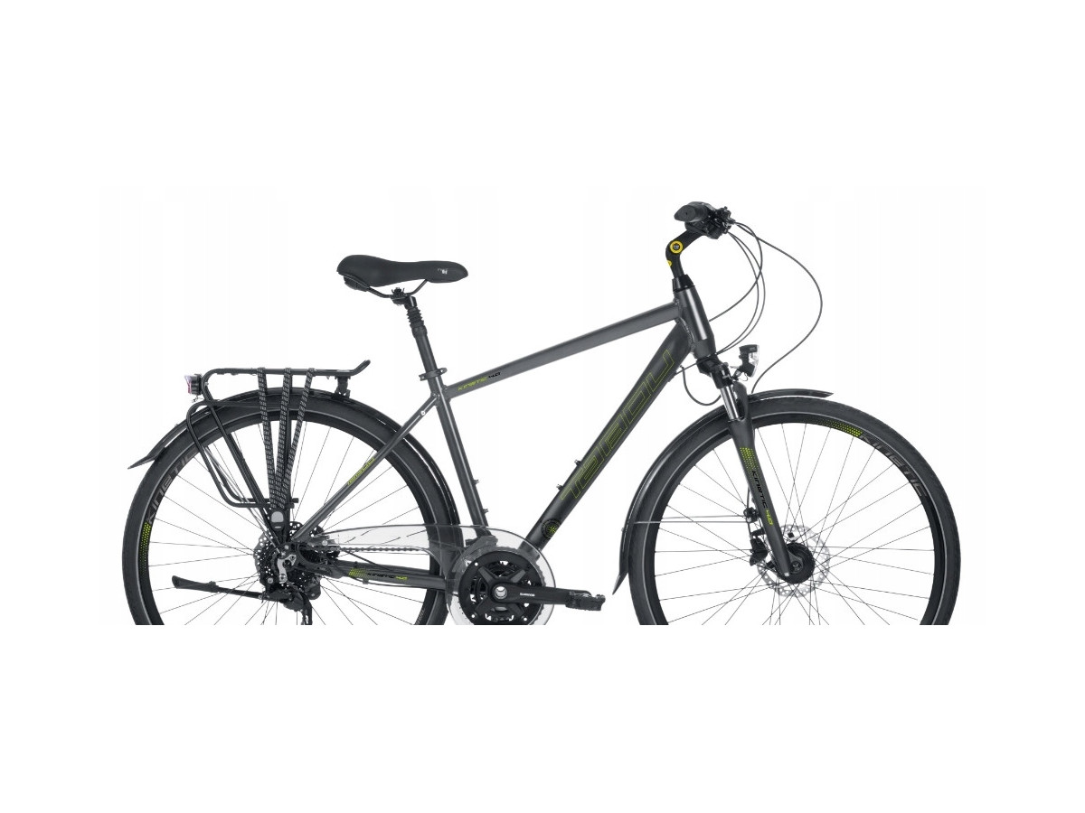 ROWER TREKKINGOWY TABOU KINETIC 4.0 RAMA 23 ALIVIO 2X9 HYDRAULIKA GRAY/LIME