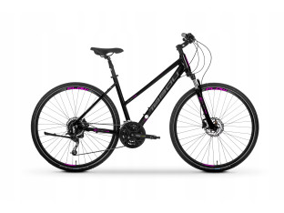 ROWER CROSSOWY DAMSKI TABOU FLOW 4.0 RAMA 17 ALIVIO 3X9 BLACK/PURPLE