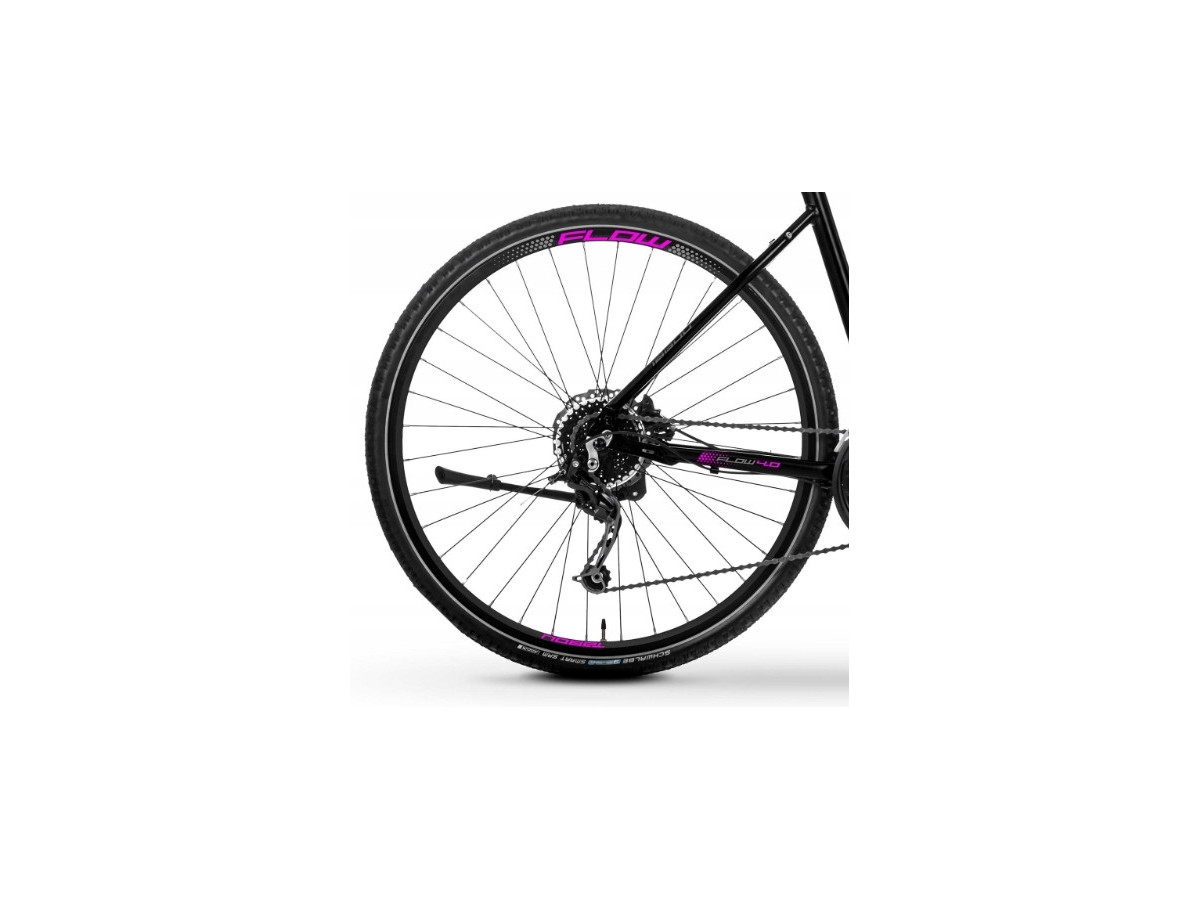 ROWER CROSSOWY DAMSKI TABOU FLOW 4.0 RAMA 17 ALIVIO 3X9 BLACK/PURPLE