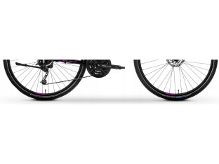 ROWER CROSSOWY DAMSKI TABOU FLOW 4.0 RAMA 17 ALIVIO 3X9 BLACK/PURPLE