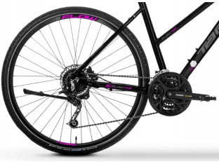 ROWER CROSSOWY DAMSKI TABOU FLOW 4.0 RAMA 17 ALIVIO 3X9 BLACK/PURPLE