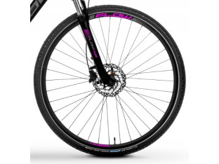 ROWER CROSSOWY DAMSKI TABOU FLOW 4.0 RAMA 17 ALIVIO 3X9 BLACK/PURPLE