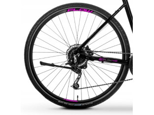 ROWER CROSSOWY DAMSKI TABOU FLOW 4.0 RAMA 17 ALIVIO 3X9 BLACK/PURPLE