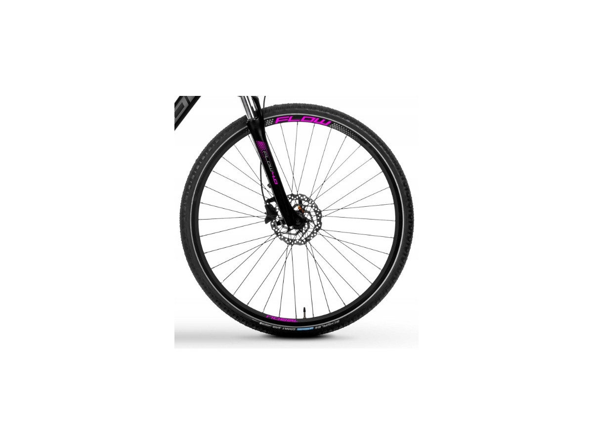 ROWER CROSSOWY DAMSKI TABOU FLOW 4.0 RAMA 17 ALIVIO 3X9 BLACK/PURPLE