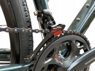 ROWER FITNESS GRAVEL STORM FOCUS 1.0 FLATBAR 56CM GREEN SILVER HYDRAULIKA