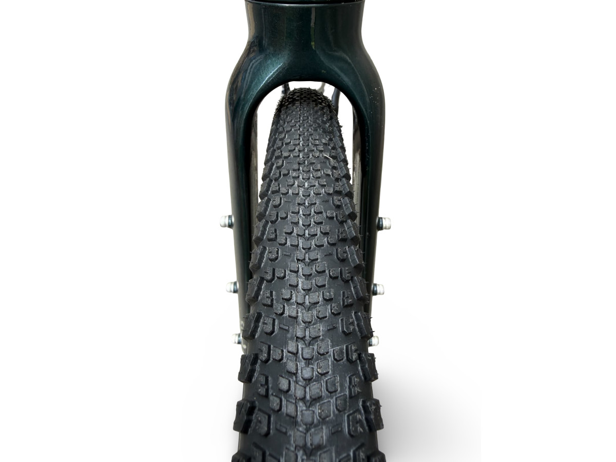 ROWER FITNESS GRAVEL STORM FOCUS 1.0 FLATBAR 56CM GREEN SILVER HYDRAULIKA