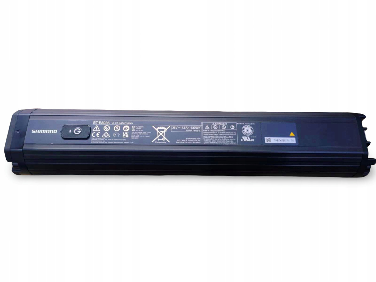 BATERIA AKUMULATOR E-BIKE SHIMANO STEPS BT-E8036 ZINTEGROWANA 630WH EP8