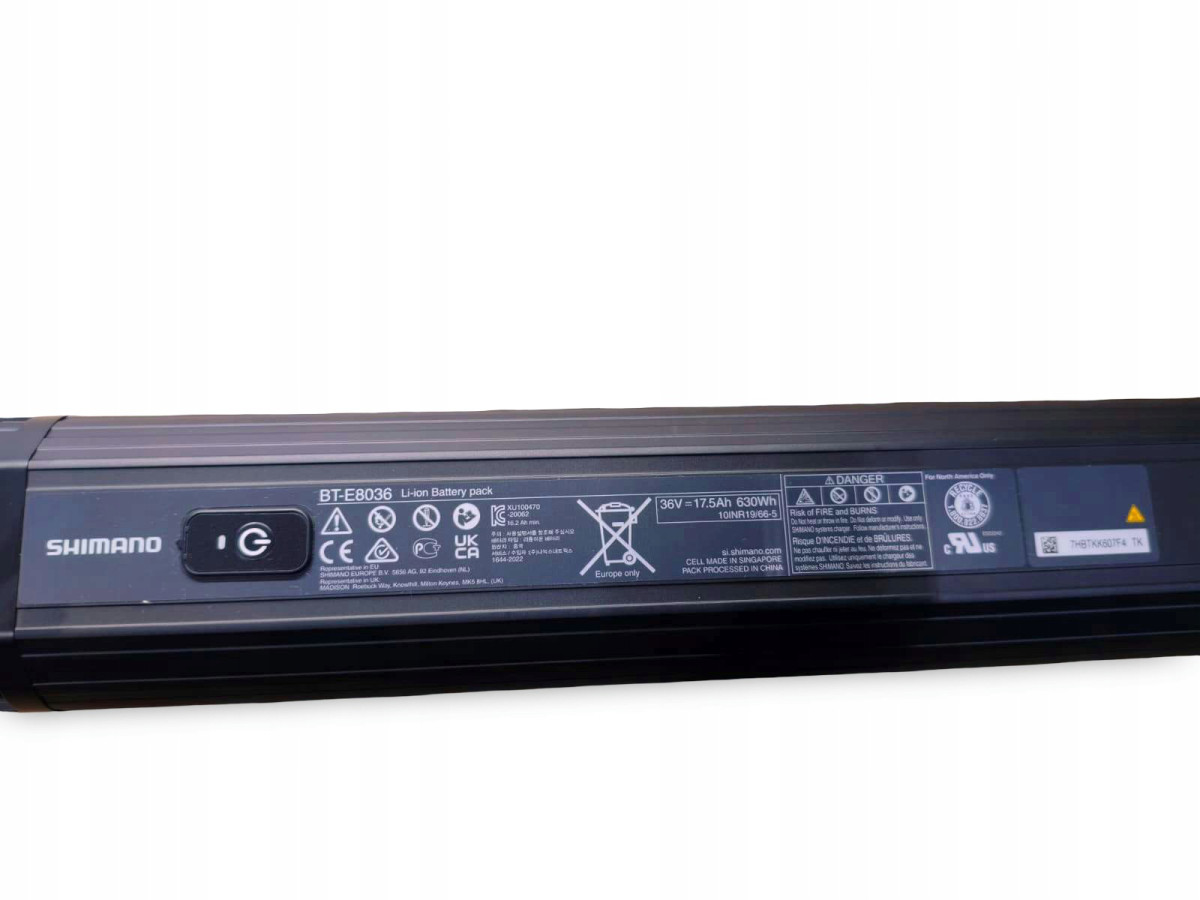 BATERIA AKUMULATOR E-BIKE SHIMANO STEPS BT-E8036 ZINTEGROWANA 630WH EP8