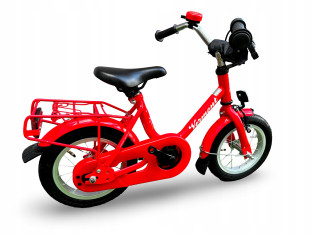 ROWER DZIECIĘCY VERMONT CLASSIC 12" RED BŁOTNIKI BAGAŻNIK ODBLASKI