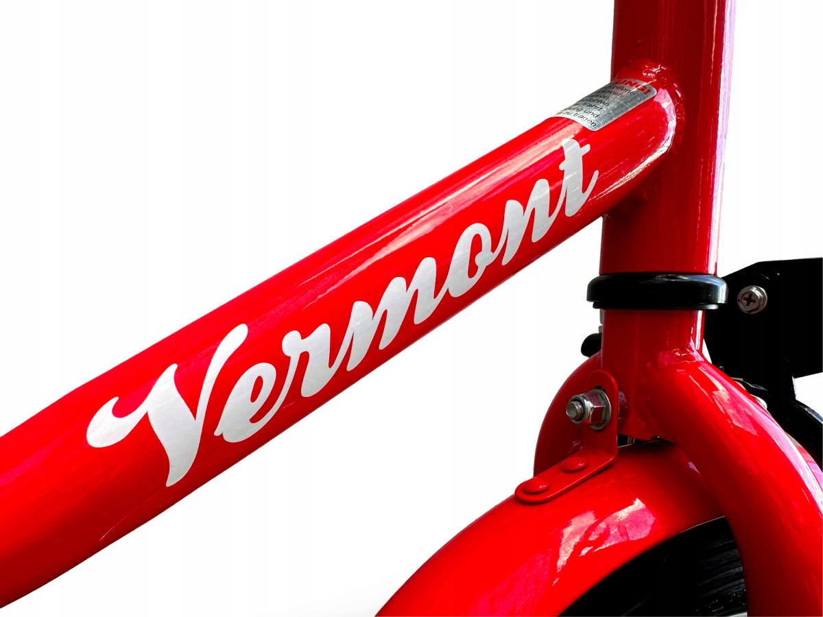 ROWER DZIECIĘCY VERMONT CLASSIC 12" RED BŁOTNIKI BAGAŻNIK ODBLASKI