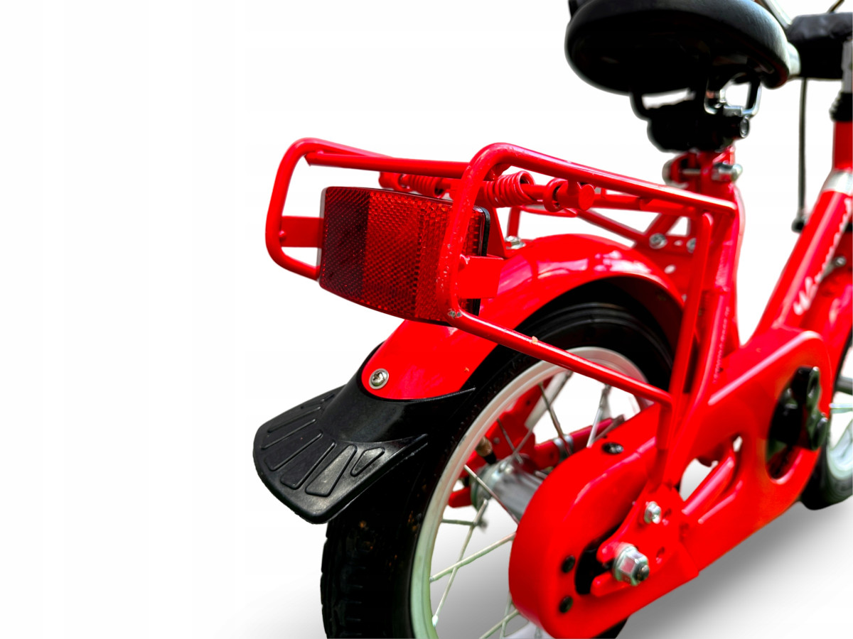 ROWER DZIECIĘCY VERMONT CLASSIC 12" RED BŁOTNIKI BAGAŻNIK ODBLASKI