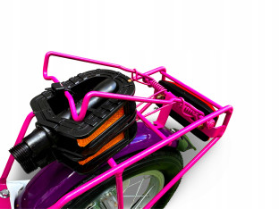 ROWER DZIECIĘCY VERMONT GIRLY PINK PURPLE KOŁA 12 BAGAŻNIK BŁOTNIKI ODBLASK