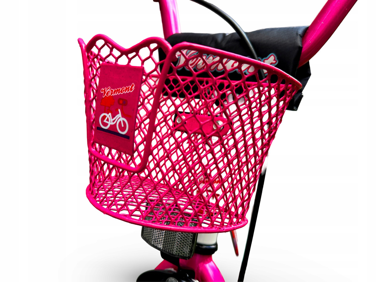 ROWER DZIECIĘCY VERMONT GIRLY PINK PURPLE KOŁA 12 BAGAŻNIK BŁOTNIKI ODBLASK