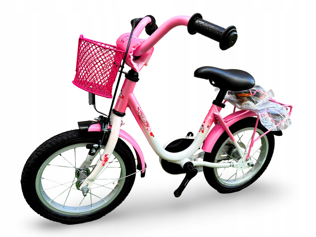 ROWER DZIECIĘCY VERMONT GIRLY SUMMER 14 BŁOTNIKI BAGAŻNIK ODBLASKI