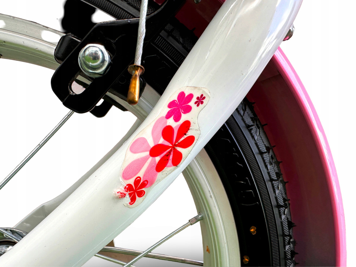 ROWER DZIECIĘCY VERMONT GIRLY SUMMER 14 BŁOTNIKI BAGAŻNIK ODBLASKI