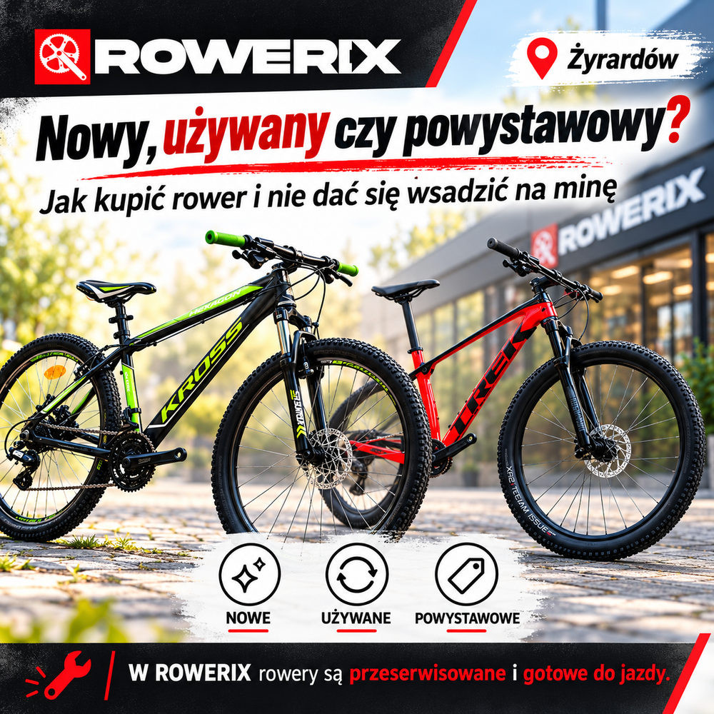 Nowy, używany czy powystawowy rower w Żyrardowie? Jak kupić dobry rower – poradnik ROWERIX