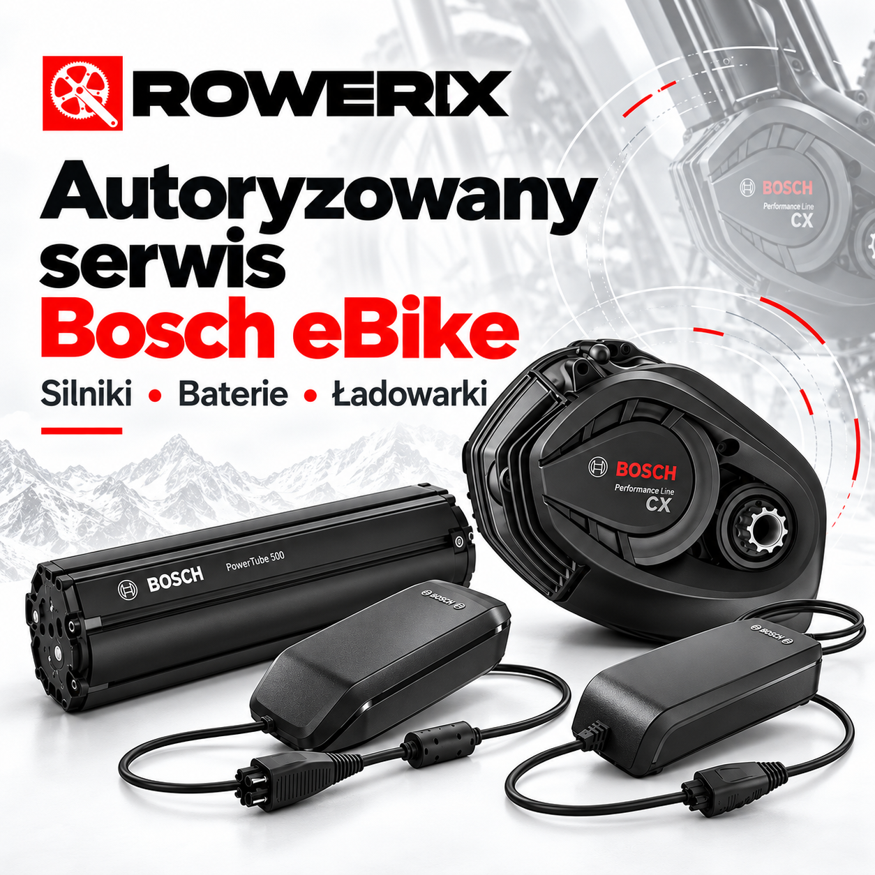 Autoryzowany serwis Bosch eBike ROWERIX – naprawa silników, diagnostyka i hurtowa sprzedaż części Bosch