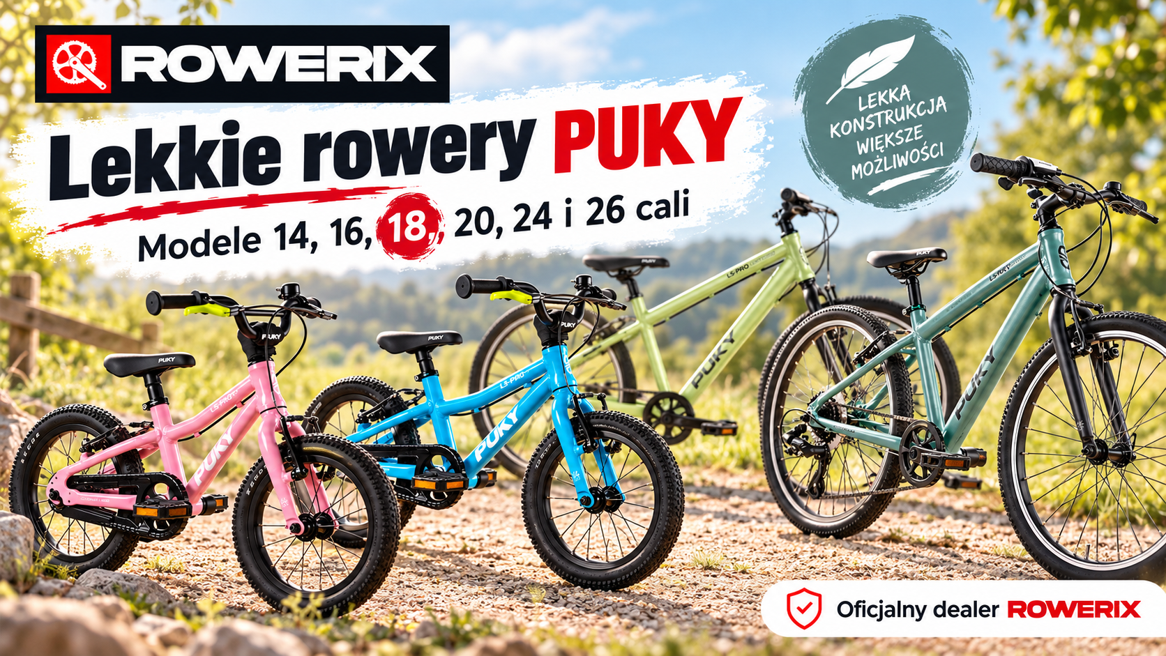 PUKY LS-PRO – lekkie rowery dziecięce 14–26 cali. Czy są lepsze od WOOM?